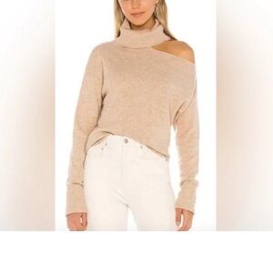 Paige Paige Randi cutout turtleneck sweater Rose color XS